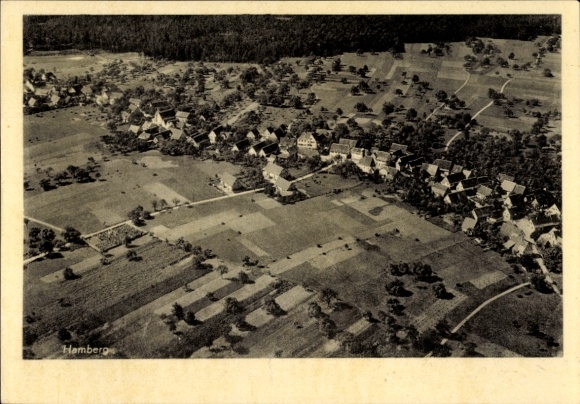 Postcard Hamberg Neuhausen in the Enzkreis Baden Württemberg, aerial photograph