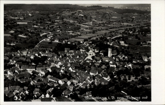 Postcard Malterdingen in Baden, aerial photograph