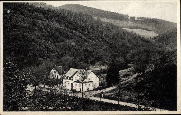 Postcard Schalksmühle in Sauerland, Linneper Mühle, owner Willy Jaeger