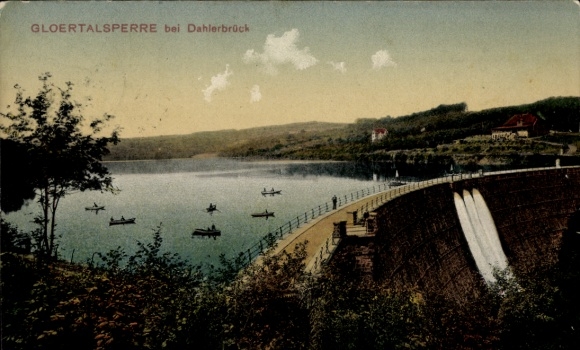 Postcard Dahlerbrück Schalksmühle in Sauerland Westphalia, Glörtalsperre