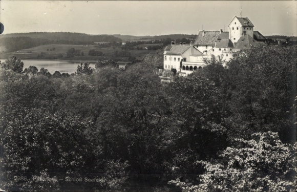 Postcard Seefeld am Pilsensee Upper Bavaria, Seefeld Castle