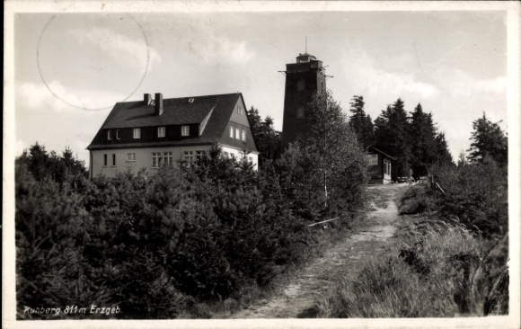 Ak Stützengrün im Erzgebirge Sachsen, Kuhberg mit Aussichtsturm