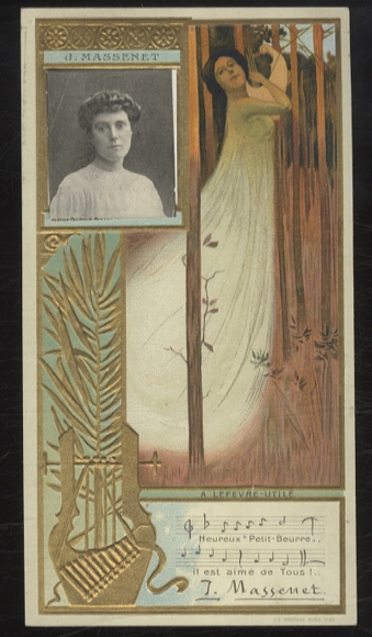 Merchant picture advertising card Lefevre-Utile Lu Art Nouveau, J. Massenet
