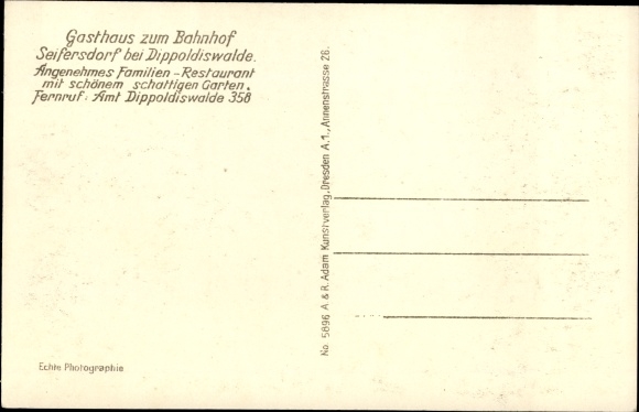 Postcard Seifersdorf Dippoldiswalde in the Eastern Ore Mountains, river section