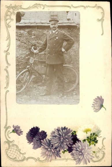 10 old Postcard men in uniform and suits, various views