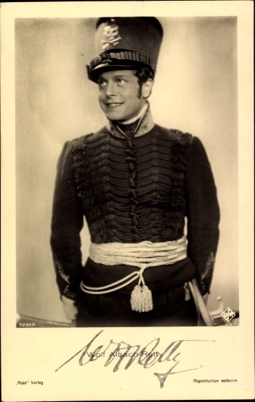 Postcard actor Wolf Albach-Retty, portrait, Ross Verlag 7202/1, autograph