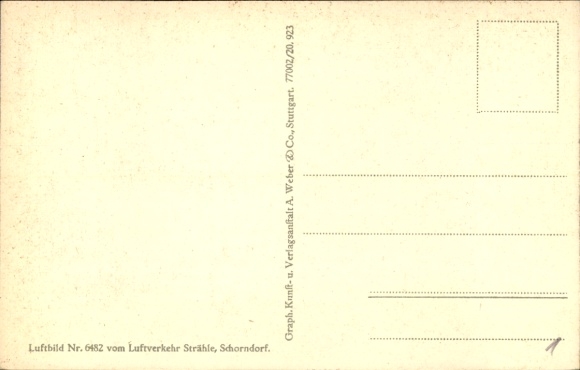 Postcard Schorndorf in Remstal Württemberg, aerial photo of the Deaconess Institution Schmal Hall, from the aircraft a