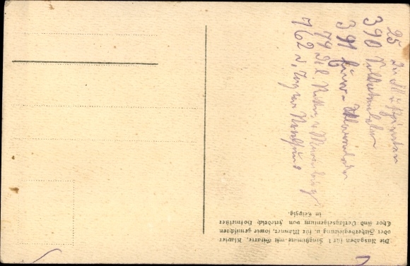 Song Postcard Günther, Anton, Wu da woods murmur hamlich, Spitzberg, Erzgebirge dialect No. 30