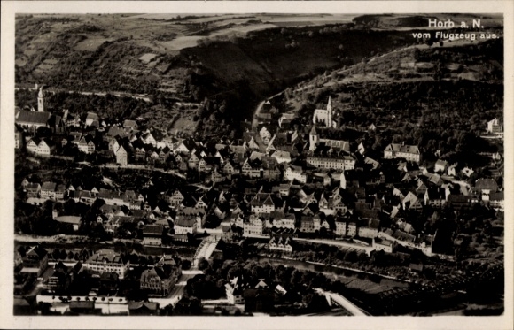 Ak Horb am Neckar, Fliegeraufnahme