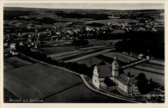 Ak Neustadt an der Waldnaab, Fliegeraufnahme