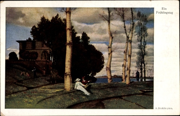 Artist PC Böcklin, Arnold, A spring day, park landscape