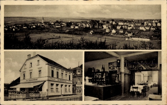 Postcard Altenkirchen Westerwald, Gasthof Zur Brückenschänke, interior view, townscape