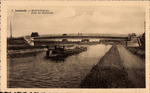 CPA Lembeke Flandre Orientale Belgique, Pont de Malheide