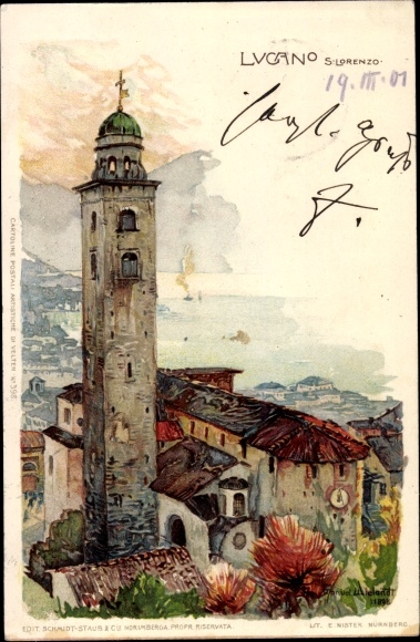 Artysta lito Wielandt, Manuel, Lugano, kanton Ticino, Szwajcaria, kościół S. Lorenzo