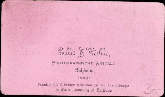 CdV Bad Ischl in Upper Austria, view of the village from Villa Sikingen
