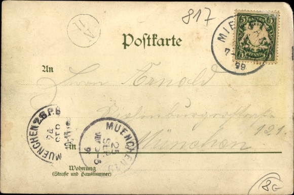 Chromo-Litho Bad Tölz in the Isar valley, Upper Bavaria, location and healing