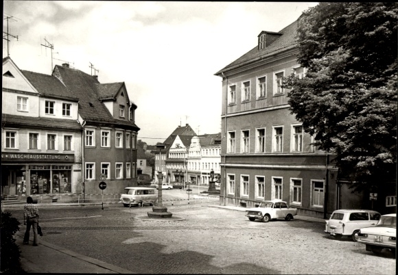 Ak Hainichen in Sachsen, Rathaus, Platz der DSF