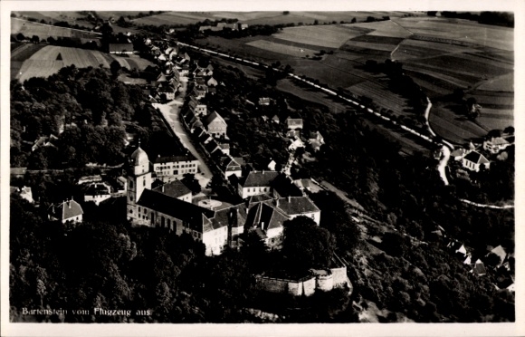 Postcard Bartenstein Schrozberg in Württemberg, aerial photograph