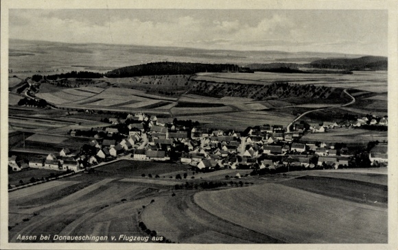Postcard Aasen Donaueschingen in the Black Forest Baar district, aerial photography