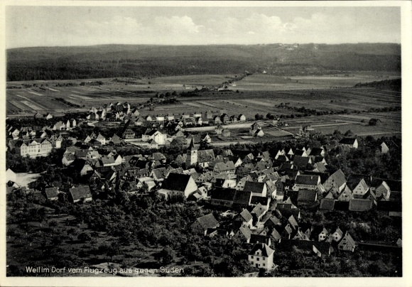 Postcard Weil im Dorf Weilimdorf Stuttgart in Württemberg, aerial photograph