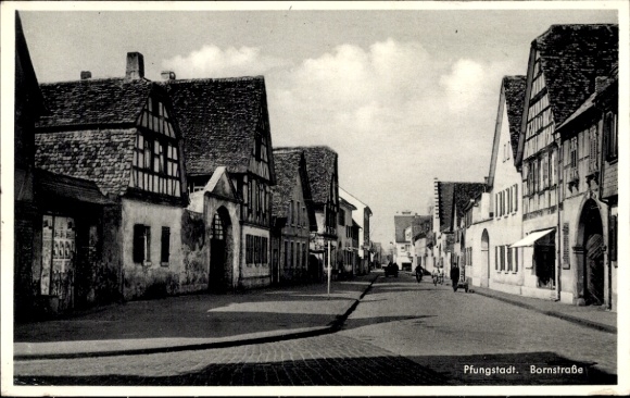 Postcard Pfungstadt in Hesse, Bornstraße
