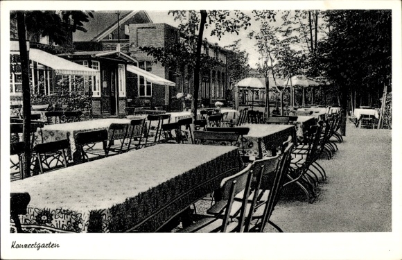 Postcard Logabirum Leer Ostfriesland, East Frisian Zoo and Amusement Park, Concert Garden