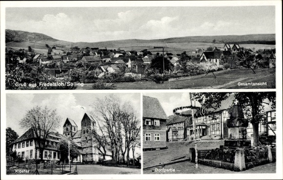 Ak Fredelsloh Moringen im Solling Niedersachsen, Kloster, Totalansicht