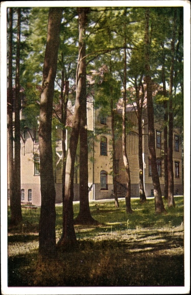 Postcard Elbingerode Oberharz am Brocken, house oak, deaconesses mother house Neu Vandsburg