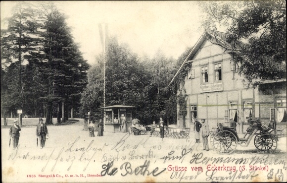 Ak Stapelburg in de Harz, herberg Eckerkrug