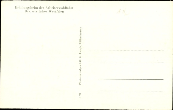 Postcard Westerhof Kalefeld am Harz, convalescent home d. worker welfare