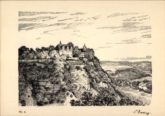 Artist PC Dornburg an der Saale Thuringia, Goethe biography in picture PCs, general view