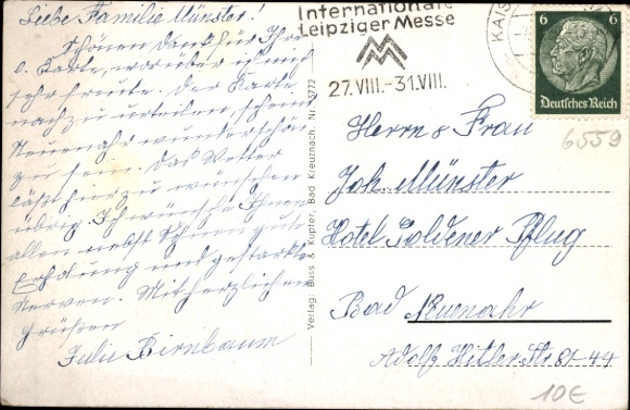 Postcard Odernheim am Glan Rhineland-Palatinate, Adolf Hitler-Platz