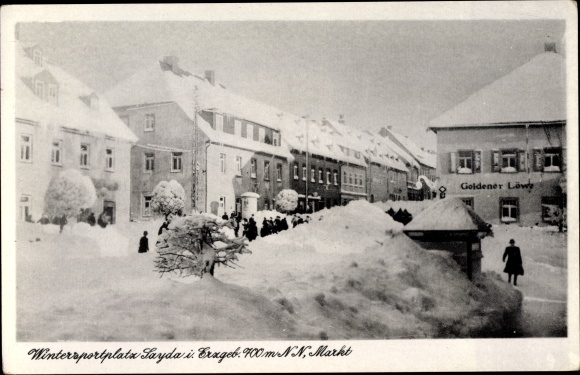 Ak Sayda im Erzgebirge, Markt, Goldener Löwe