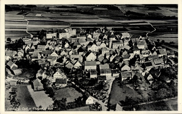 Postcard Lupburg Oberpfalz, aerial photograph