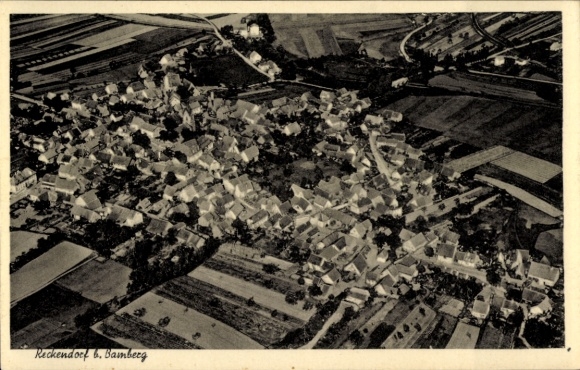 Ak Reckendorf Oberfranken, Fliegeraufnahme