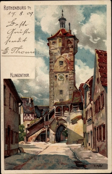 Artist PC mother, K., Rothenburg ob der Tauber Middle Franconia, Klingentor
