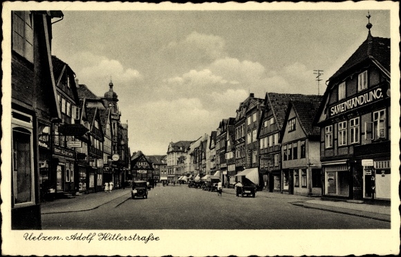 PC Uelzen in Lower Saxony, Adolf-Hitler-Strasse, seed shop, Louis Henning