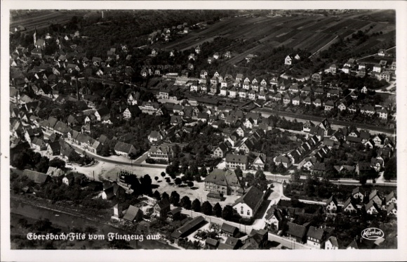 Ak Ebersbach an der Fils, Fliegeraufnahme