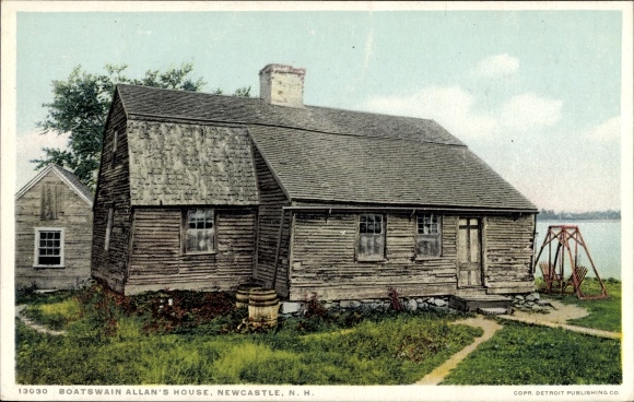 Briefkaart Newcastle Van Newhampshire de VS, het Huis van Bootsman Allan
