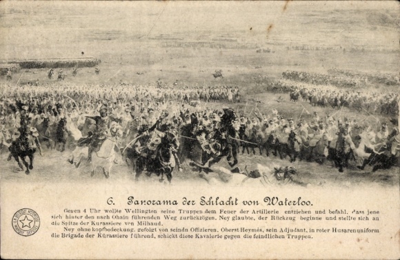Ak Waterloo Wallonisch Brabant, Panorama der Schlacht