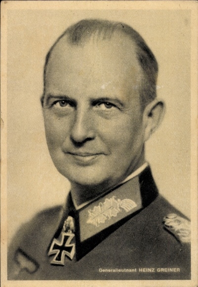 Ak Generalleutnant Heinz Greiner, Porträt, Ritterkreuzträger