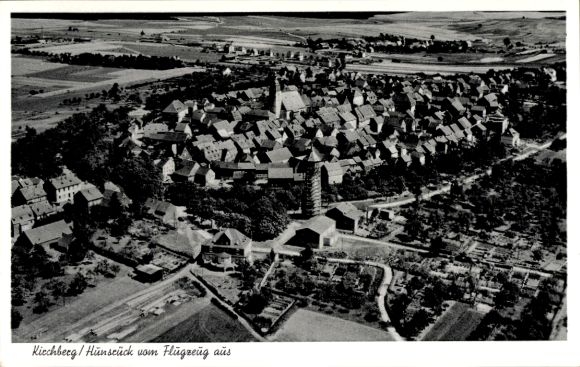 Postcard Kirchberg im Hunsrück, aerial photograph