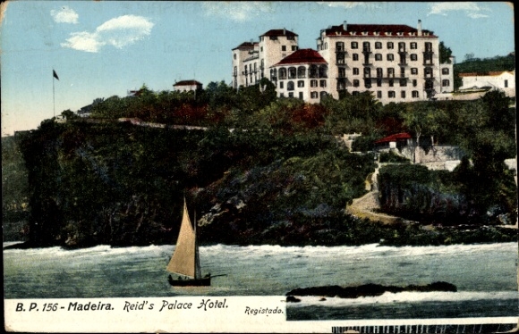 KP Wyspa Madera Portugalia, Reid's Palace Hotel, wybrzeże, żaglówka