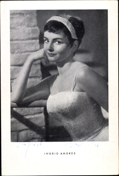 Ak Schauspielerin Ingrid Andree, Portrait, Autogramm