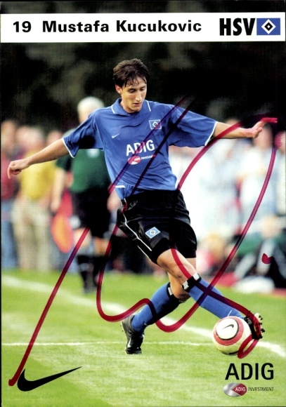 Autogrammkarte Fußballer Mustafa Kucukovic, Hamburger SV / HSV, Autogramm