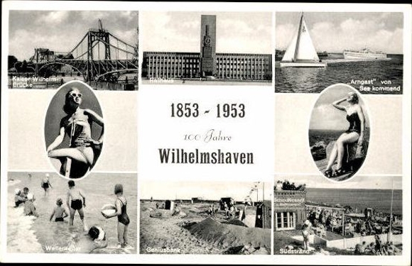 10 alte Ak Ostseebad Wilhelmshaven, diverse Ansichten