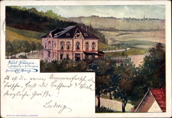 Artist PC Diekholzen, view of Hotel Hildesia, Carl Ahrberg