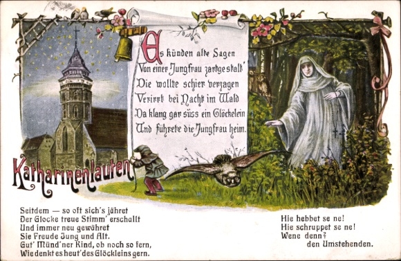 Postcard Hann. Münden in Lower Saxony, Katharinenlauten