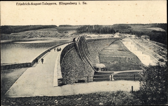 Ak Klingenberg w Rudawach Saksonii, zapora Friedrich August