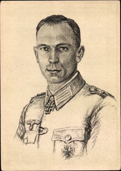 Künstler Ak Graf, Oskar, Karl Torley, Ritterkreuzträger, Portrait, Inf. Rgt. 60
